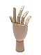 Paintersisters® Gliederhand, 25 cm rechts, Holzhand beweglich, Modellhand Mannequin Handmodell Zeichenpuppe