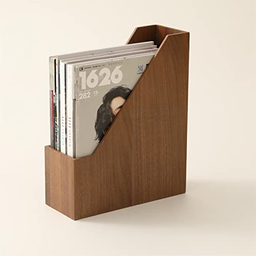 Boîte de rangement en bois pour brochures et porte-documents vertical