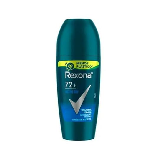 Desodorante Antitranspirante REXONA Masculino Rollon ACTIVE DRY 50ml, Rexona (A embalagem pode variar)