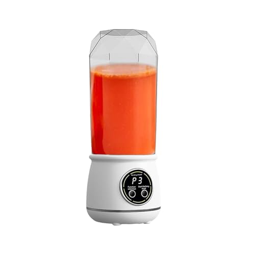 Mixeur Rechargeable,550 ml Étanche Sans fil Puissant Fabricant de Shakes - Extracteur de Jus Électrique en Verre de Voyage,pour Fruits Légumes Maison Bureau...