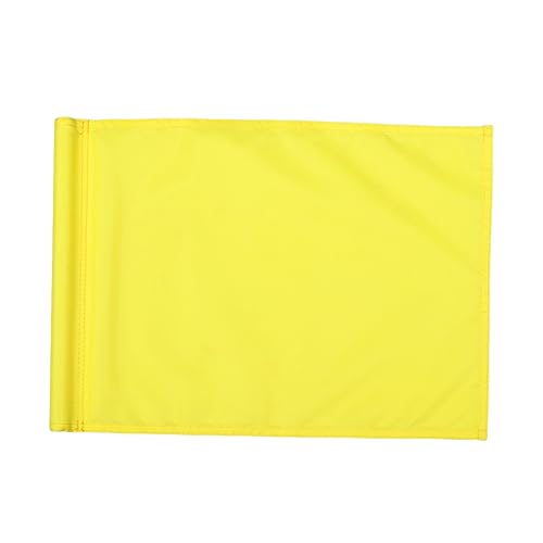 Toyvian Monochrome Practice Flag Durable Yellow Putting Marker Lightweight Tear Resistant Easy Mounting for Golf Training