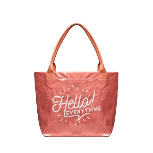PVC Tote Bag Clear Carry All Shopping Handbag Plastic Shoulder Bag Women's Letters Print Kraft Paper Hobo Bag For Work Travel
