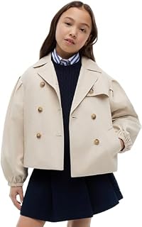 Tommy Hilfiger Mädchen Trenchcoat KG0KG09501 Andere Jacken, Beige (Classic Beige), 12 Jahre