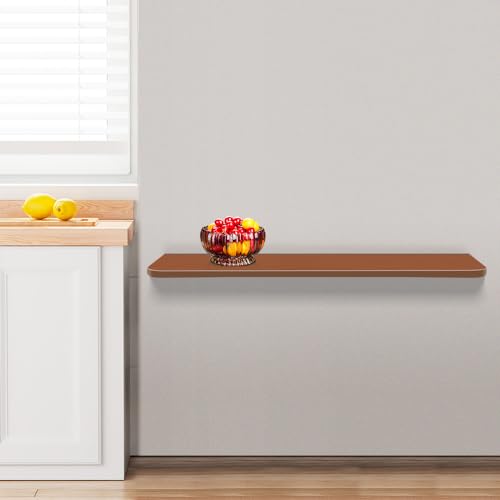 Table Pliante Murale HUOLE 60x30cm Couleur Teck - 8