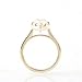 Dsnyu 18K Gold Ring Eternity, Engagement Ring Women Yellow Gold Polished with Teardrop Moissanite 3ct Band Fashion Trendy Size 7.5