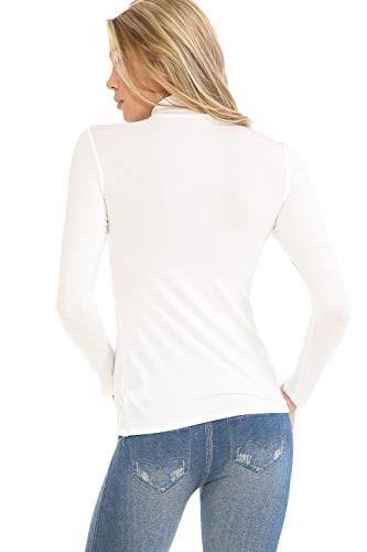 Image of Women's Lightweight Long Sleeve Turtleneck Top Pullover Sweater (S-3XL)
