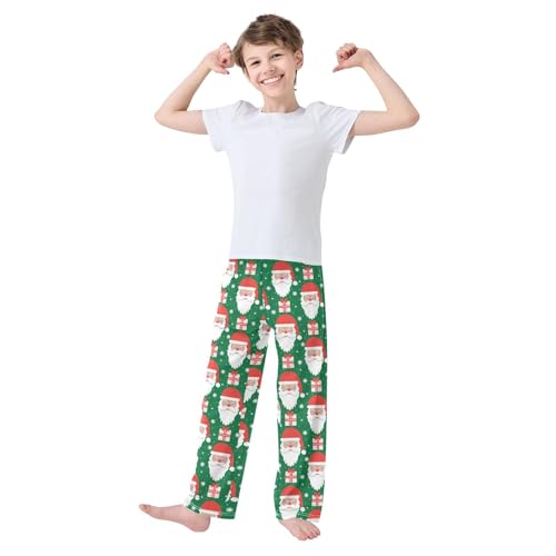 Boys' Pants Christmas Santa Gnomes Gifts Long Bottoms Jogger Pants Elastic Waist Trousers with Pockets S-XL2