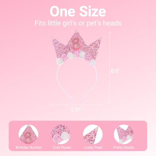 Birthday Tiara Crown with Sash for Party Decorations