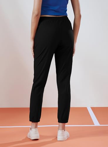 Image of TECHNOSPORT Women's Relaxed Fit Active Sports Joggers with DURACOOL Technology Mid Rise Drawstring Track Pants with Pockets Moisture Wicking Polyester Athleisure Workout Running Lounge Wear