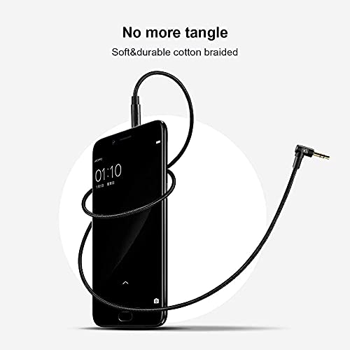 Image of MX RCA Cable AUX to RCA Y Splitter Cable To 2 Rca Stereo Audio Cable PERENT (3.5mm Male to 3.5mm Male Right Angle, 1.5 METER)