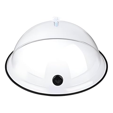TMKEFFC Smoking Cloche Dome Cover 10 inch Lid for Smoke Infuser, Version 1, Specialized Accessory for Smoker Gun Smoking Infusion Plates, Bowls and Glasses, Transparent Cover