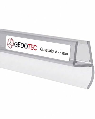 Gedotec Mittel-Dichtung 200 cm Duschtürdichtung 6 mm - 8 mm...