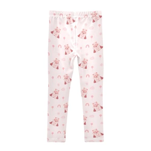 Girls Leggings Power Pig Pink Toddler Girls Clothes Leggings for Girls Toddler Girls Leggings 3-4T2