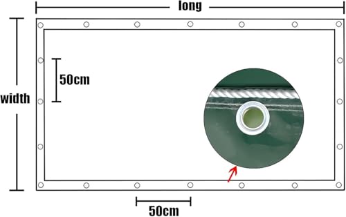 Bâche transparente en PVC avec œillets | Bâche de 2,7x3,7m étanche et robuste pour extérieur - 4