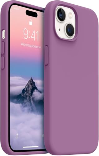 Image of MIDOS Back Cover Compatible with iPhone 15 Soft Silicone Case for Girls Full Protection Color Cover for iPhone 15 (Lilac)