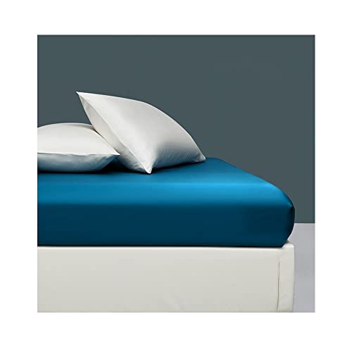 Drap housse ajustable protège matelas doux 100x190 bleu - 2