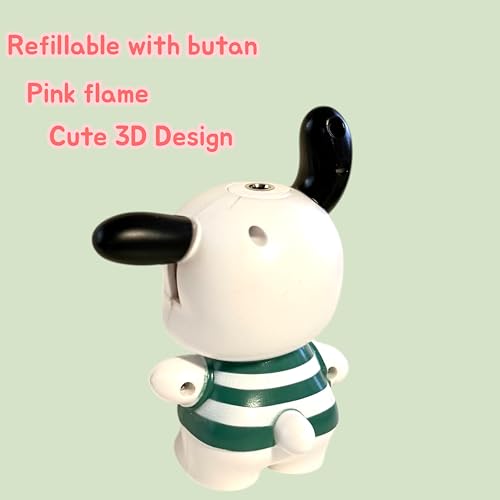 Encendedor recargable de butano 3D perro anime miniatura 3