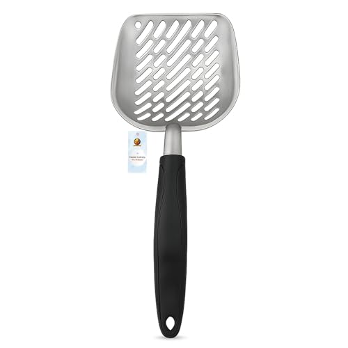 Image of Foodie Puppies Cat Litter Poop Steel Scooper | Easy to Scoop, Comfortable Grip Handle | Scoop Cum Shovel Suitable for Cats, and Kittens, Cleaning Tool for Cat Sand and Waste Removal