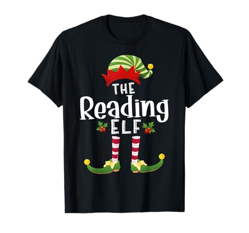 Reading Christmas Elf Matching Pajama X-Mas Party T-Shirt
