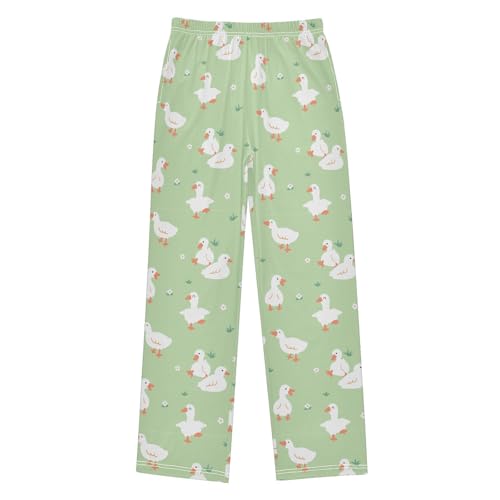 Boys' Pants Cute Duck Chicken Long Bottoms Jogger Pants Elastic Waist Trousers with Pockets S-XL