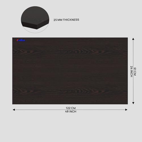 Image of Anikaa TablexPro25 Engineered Wood Rectangular Shape Table Top Board | 25 mm Thick Heavy Duty Desk Top for Study Table, Meeting /Conference Table & Office Desk | Wenge (Size-48 x 24 Inch)