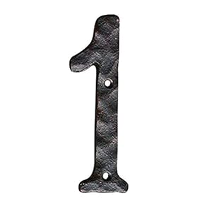NACH Original Rustic Finish Cast Iron House Address Number for Outside or Inside, Decorative Mailbox Number for Outside…