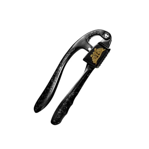 LALAFINA 手動操作可能なジン合製ガーリックプレス ニンニク潰し器 大蒜ぶし器 キッチン用均一設計 簡単開閉と片手操作可能で洗浄も便利