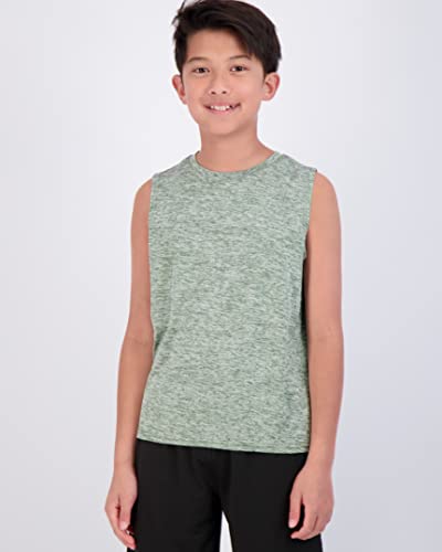 Real Essentials 5 Pack: Boys Dry-Fit Active Athletic Performance Tank Top2