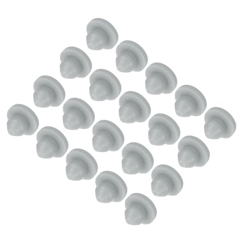 Image of MECCANIXITY 30pcs Silicone Snap in Locking Hole Plugs,4mm /0.2 Inch Mounting Diameter Narrow Groove Width 1.5mm Panel Seal Cover Round for Kitchen Bulkheads Waterproof Sealing Plugs Grey