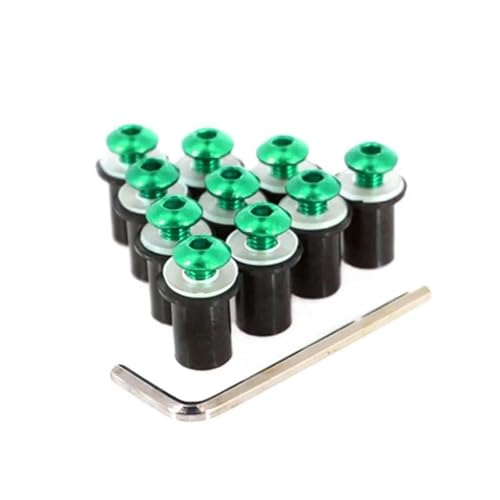 Tornillos M5 para parabrisas moto tuercas cúpula carenado 5mm CBR300R CB150R verde