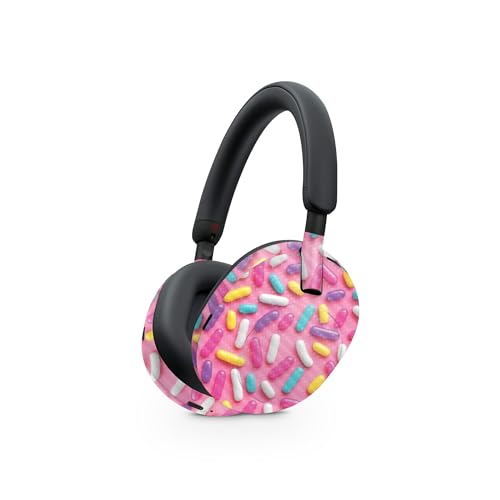 Image of MightySkins Carbon Fiber Skin Compatible with Sony WH-1000XM5 Headphones - Sprinkles | Protective, Durable Textured Carbon Fiber Finish | Easy to Apply, Remove, and Change Style