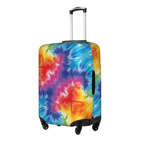 Rainbow Tie Dye Theme Travel Luggage Cover Elastic Suitcase Protector Washable Baggage Covers For Trunk Case Fits 29-32 Inch Luggage 7