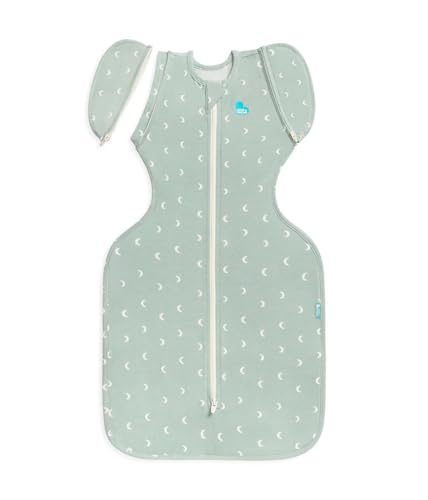 Image of Love to Dream Swaddle Up Transition Bag Original, Arms Up Position, Light and Ultra Breathable Cotton - Sleep Bag - 1.0 TOG - (20-24°C) Ideal for Moderate Temps (Moon Olive, Large, 8.5–11kg)