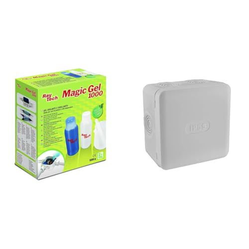 Raytech Magic Gel 1000 & Boite de Derivation Electrique - Etanche Exterieur - IP55 85X85 - Debflex - 718806 - Polypropylène, Gris