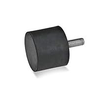 Ganter Normelemente | Anschlagpuffer - GN 452-75-50-M12-S-55 | Mit Schraube | Naturkautschuk | 1 Stück