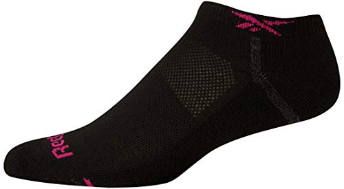 Reebok Women's Athletic Socks - Performance Cushioned Low Cut Socks (6 Pack), Size 4-10, Pure Black4