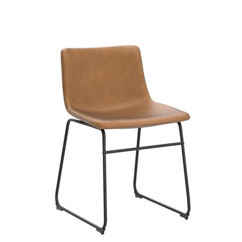 Image of Waleaf Dining Chairs Set of 2, 18 inch Faux Leather Counter Height Bar Stools