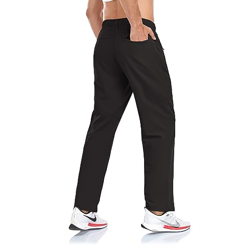 Rapoo Men’s Lightweight Pants with Zipper Pockets Quick Dry Workout Athletic Travel Pants