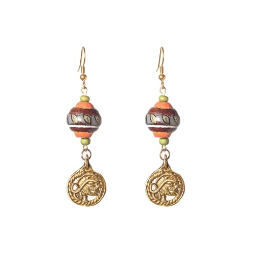 Image of Handcrafted Bohemian & Tribal Earrings for Women - Ethnic Brass, Floral & Festival-Inspired Statement Designs in Drop, Dangle, Hoop & Stud Styles