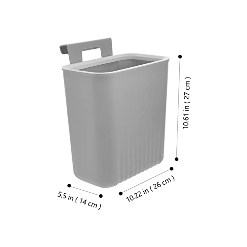 Caneca de basura rectangular colgante GLEAVI gris miniatura 3