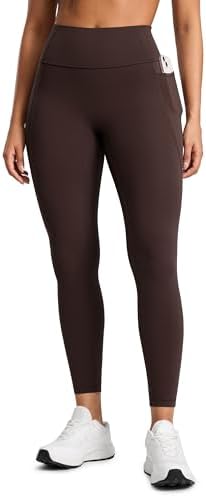 CRZ YOGA Secretsculpt Leggings mit Taschen 64cm | Booty Scrunch, Butterlift, Butterweich, Moderate Kompression, Workout, Pilates, Ohne Vordernaht, Hohe Taille, für Damen