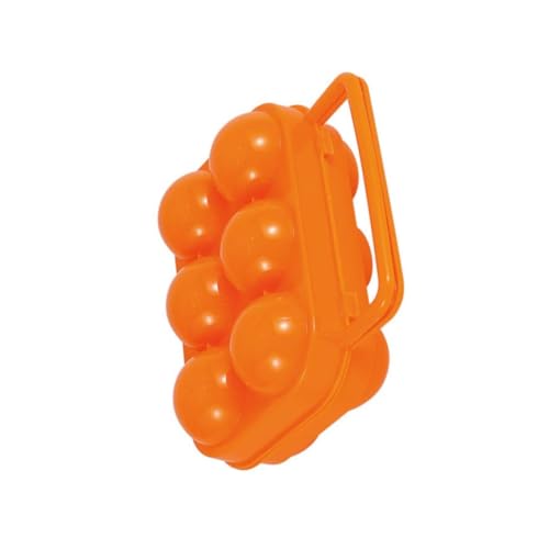 Housoutil 3 pièces Boîte de Rangement Œufs Portable Orange Étui de Protection PP Compartiments Léger et Étanche pour Camping et Pique-