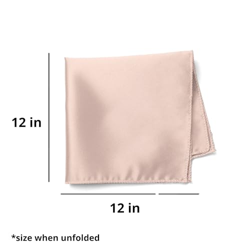 Image of tiemart Solid Color Pocket Squares for Men | For Suits, Perfect for Wedding Parties, 12 x 12 inch / 30 x 30 cm