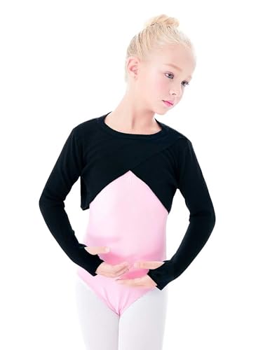Daydance Kids Girl's Ballet Shrug Knit Pullover Dance Sweater with Thumb Holes