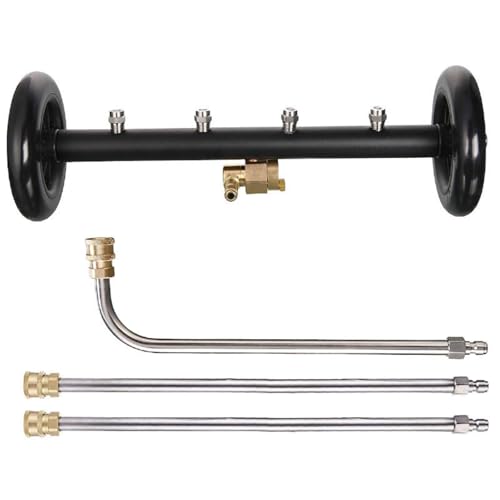 高圧洗浄機のノズル 黒色 車体下部洗浄 自動車下回り洗浄 地面洗浄機 高圧ウォシャーノズル シャーシクリーナー パワーウォッシャー 車の下の圧力洗濯機 延長細い棒付属