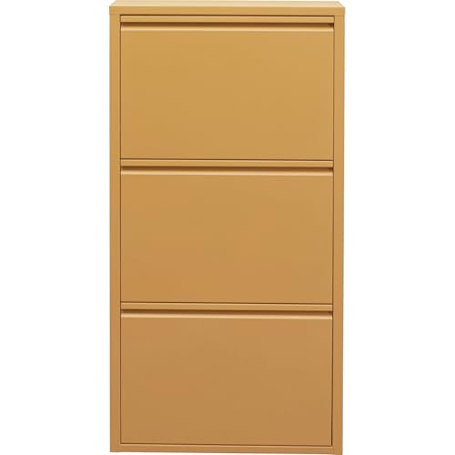 Kare Design Schuhschrank Caruso Gelb, Metall, mit 3 Klappen,...