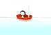 PlanToys® Wooden Penguin Sailing Boat Bath Toy for Toddlers | Montessori Floating Toy for Kids | Eco-Friendly Baby Water Toy for Bathtub, Pool & Water Table