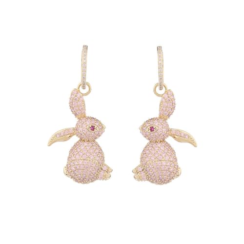 Boucles d'oreilles lapin moissanite pour illuminer vos tenues de soirée