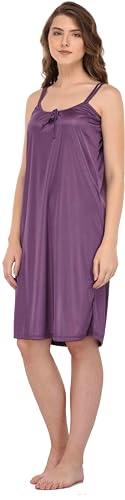 Image of You Forever Women Sexy Satin Striped Solid Above Knee Length Nighty, Loungewear, Nightwear, Sleepwear, Home Wear Short Nighty for Women Pack of 2