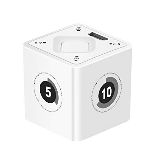 Smart Kitchen Timer,Rechargeable Cooking Timer, Gravity Sensor 1 Second Timing TimeCube
